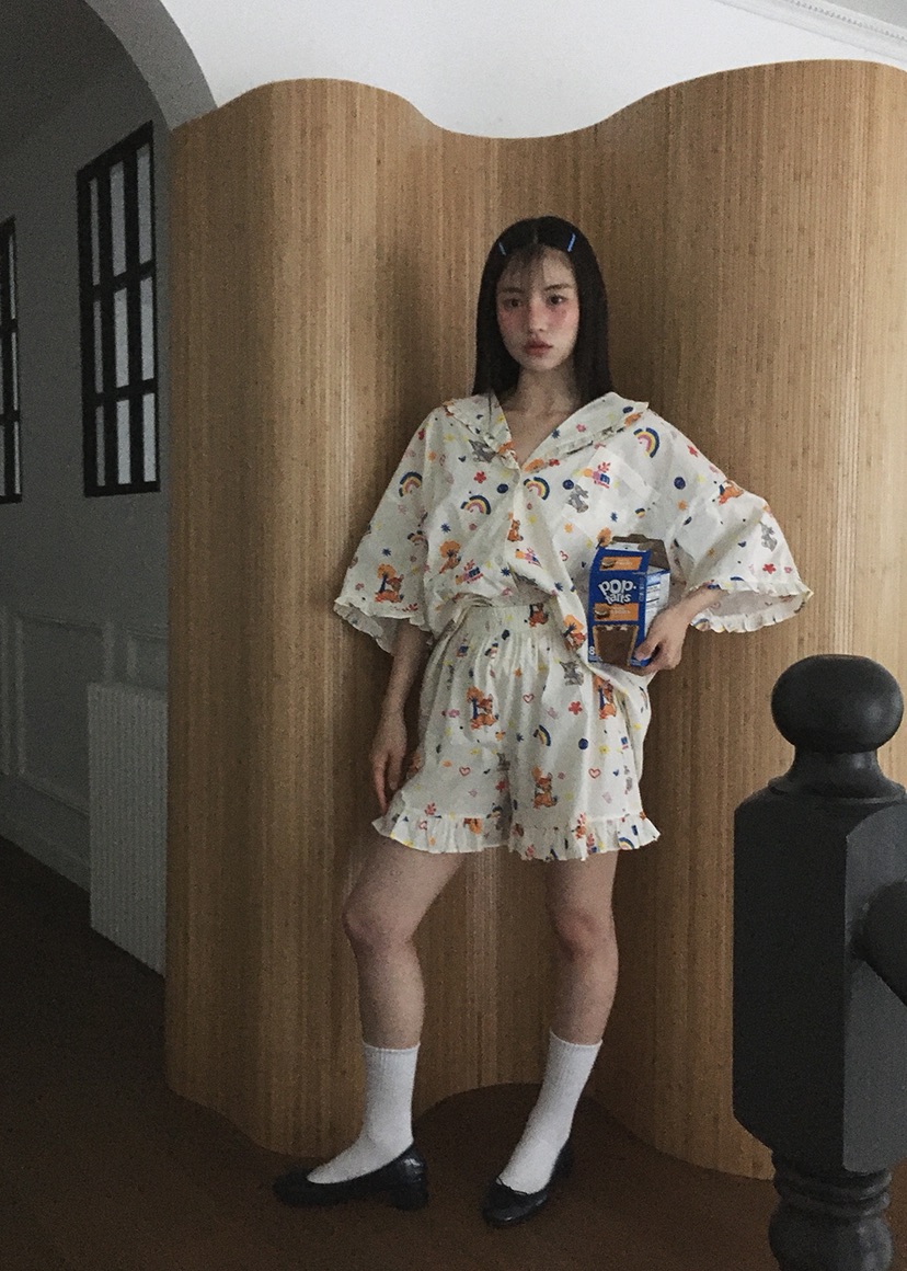 OURWAVE/OUR ROOM東大門直郵女裝新款職業25春夏真品睡衣Our Wave/Our Room睡衣