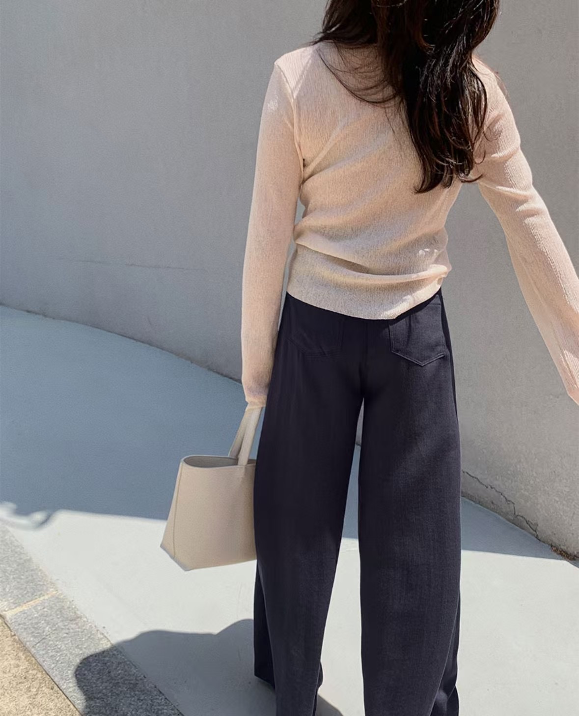 STAY韓國㊣直郵東大門代購女裝新品人氣時尚推薦長袖T恤褶皺STAY長袖T恤