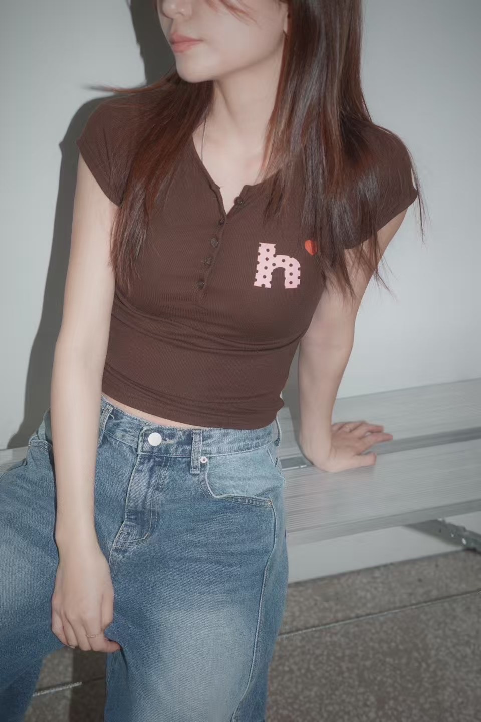 HOPPER/LAY OVER東大門實拍女裝新款25春夏職業推薦熱賣T恤HOPPER/LAY OVERT恤圖色2