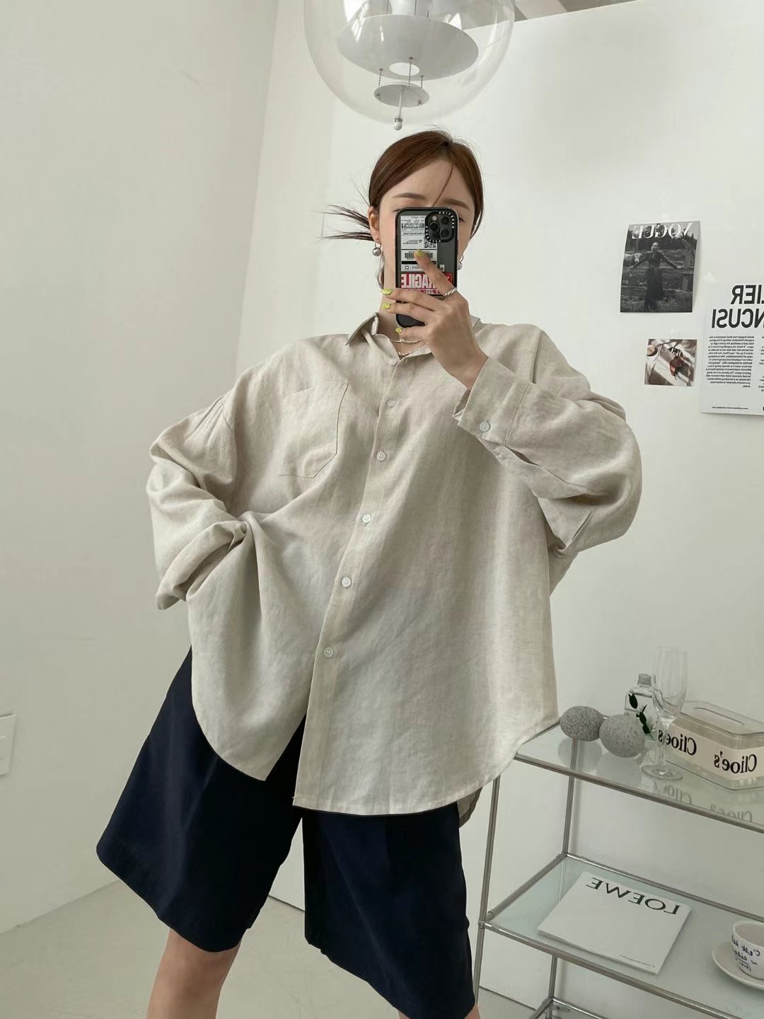 SCALE韓國代購女士新品人氣25春夏推薦熱賣休閑真品襯衫蕾絲衫NANDAGIRL襯衫/蕾絲衫