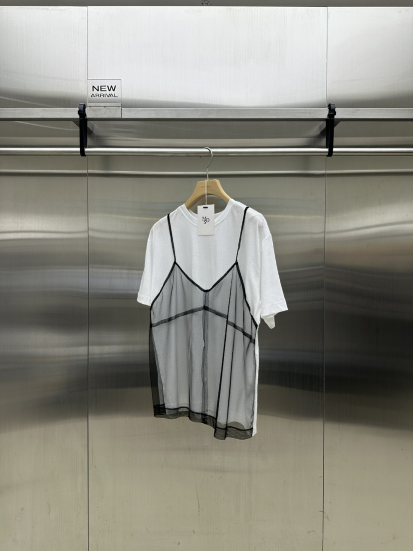 MYDRESS韓國㊣直郵東大門代購女裝新品時尚熱賣25春夏T恤假兩件MYDRESST恤