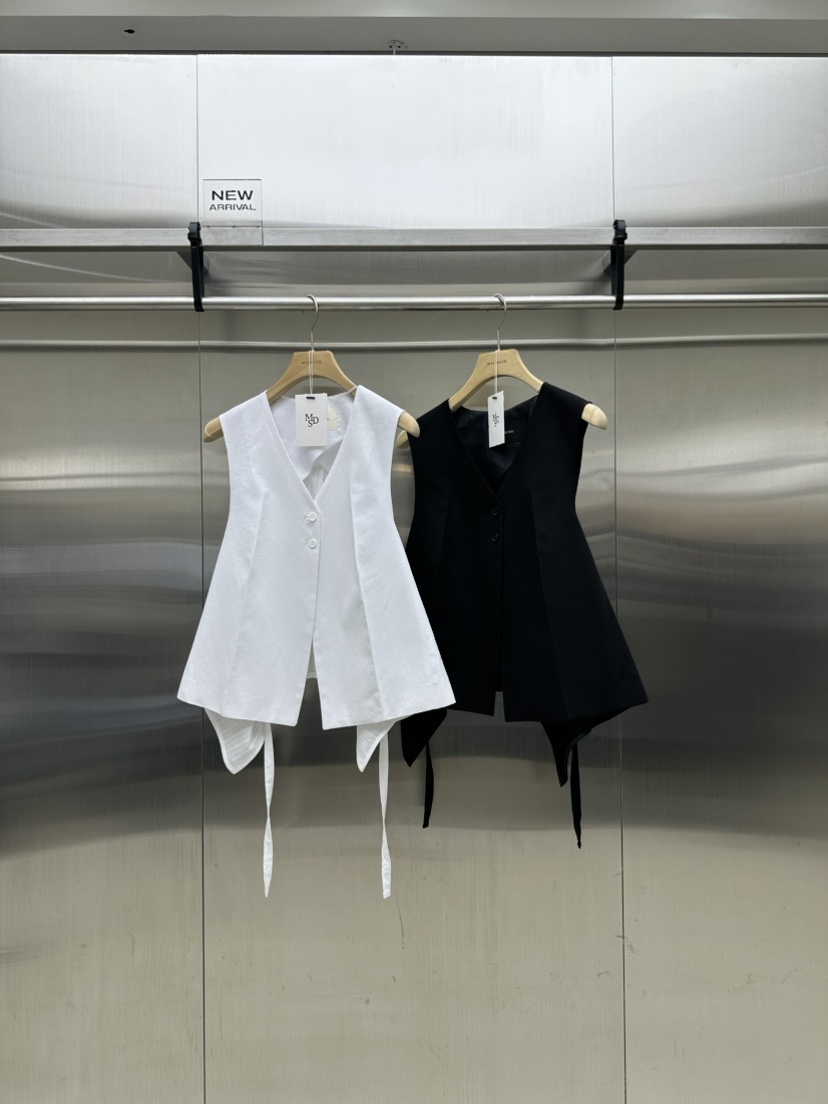 MYDRESS韓國直郵㊣東大門實拍女裝新款休閑熱賣人氣馬甲含腰繩MYDRESS馬甲