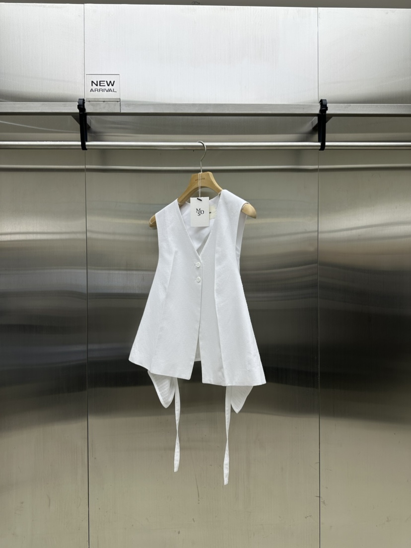 MYDRESS韓國直郵㊣東大門實拍女裝新款休閑熱賣人氣馬甲含腰繩MYDRESS馬甲