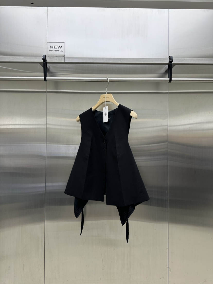 MYDRESS韓國直郵㊣東大門實拍女裝新款休閑熱賣人氣馬甲含腰繩MYDRESS馬甲圖色2
