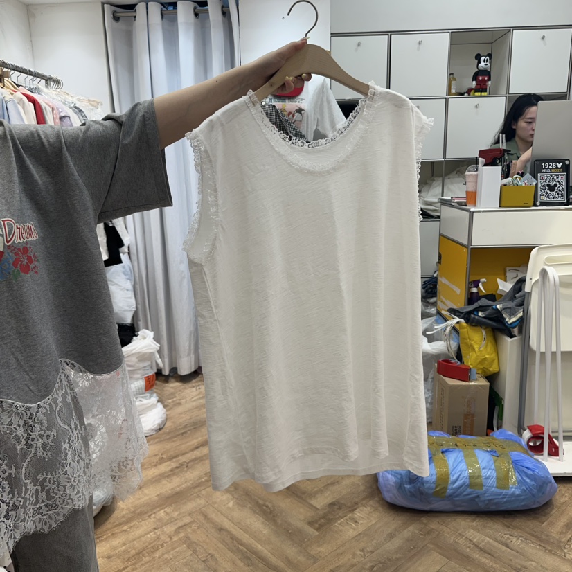 DE LINE直郵韓國代購㊣女裝新款推薦25春夏休閑人氣吊帶背心DE LINE吊帶/背心