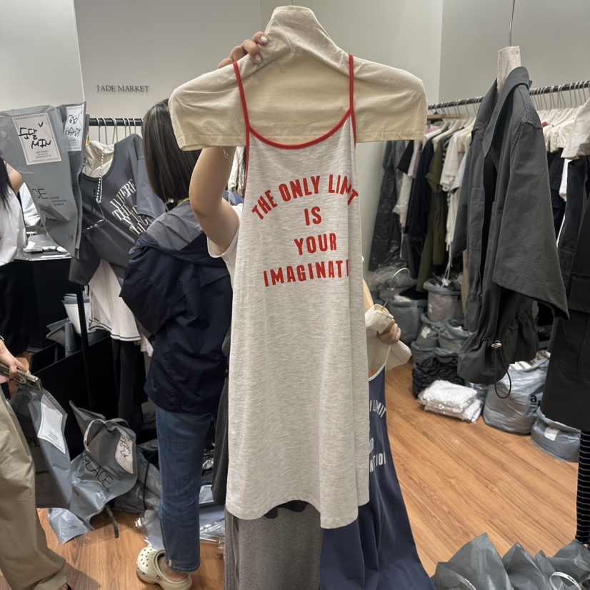 JADEMARKET韓國㊣直郵東大門代購女裝新品熱賣吊帶背心不含腰帶JADE MARKET吊帶/背心