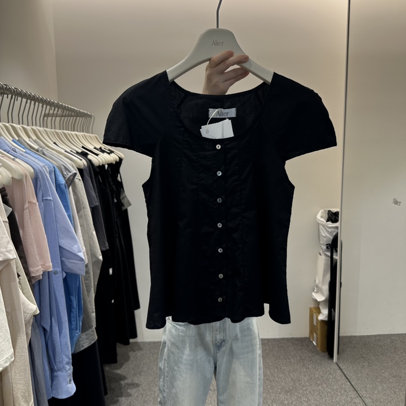 ALTER直郵韓國代購㊣女裝新品推薦休閑時尚熱賣25春夏襯衫蕾絲衫Alter襯衫/蕾絲衫圖色2