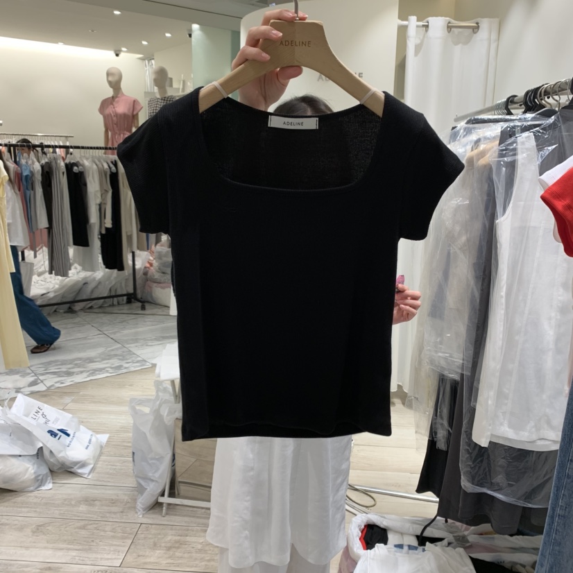 ADELINE韓國㊣直郵東大門代購女裝新品時尚熱賣人氣推薦T恤ADELINET恤圖色3