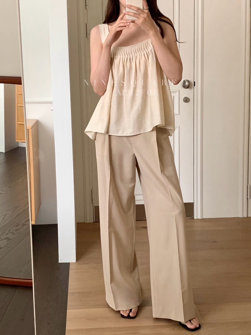 NINESQUARED韓國直郵㊣東大門實拍女裝新品25春夏人氣休閑褲NINESQUARED休閑褲