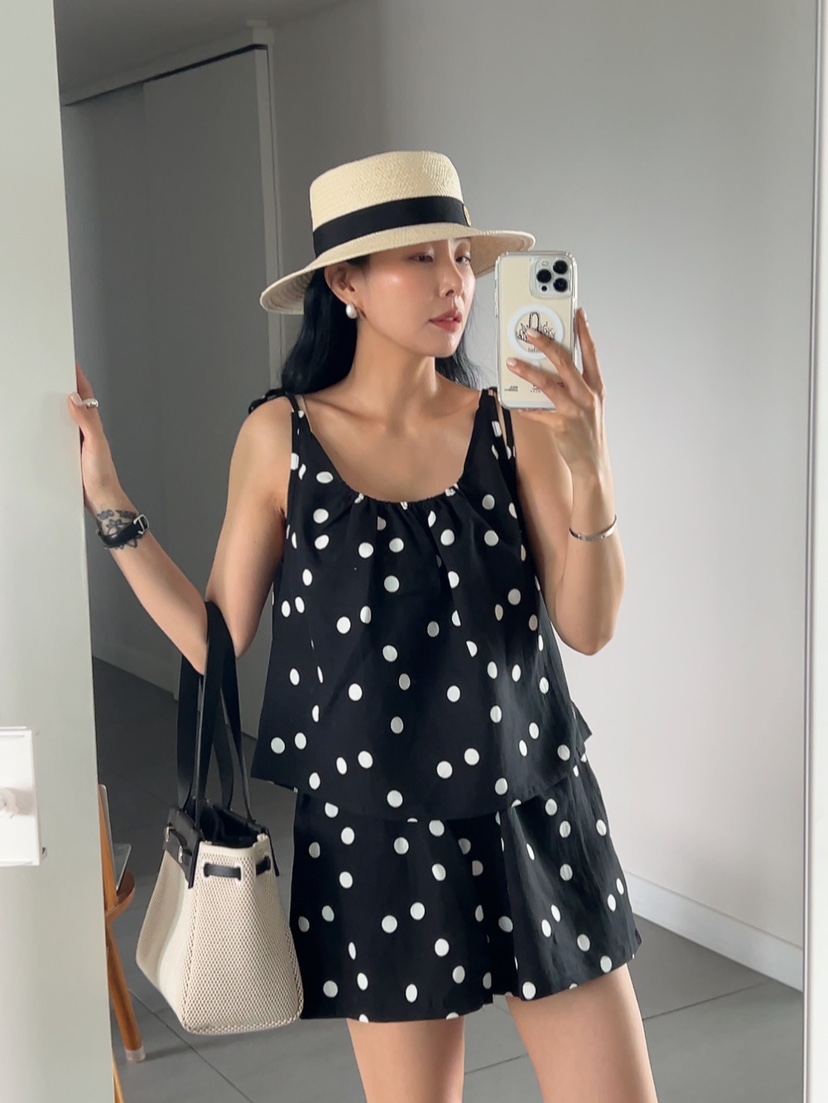 MILUI直郵韓國代購㊣女裝新品25春夏人氣時尚休閑熱賣吊帶背心MILUI吊帶/背心