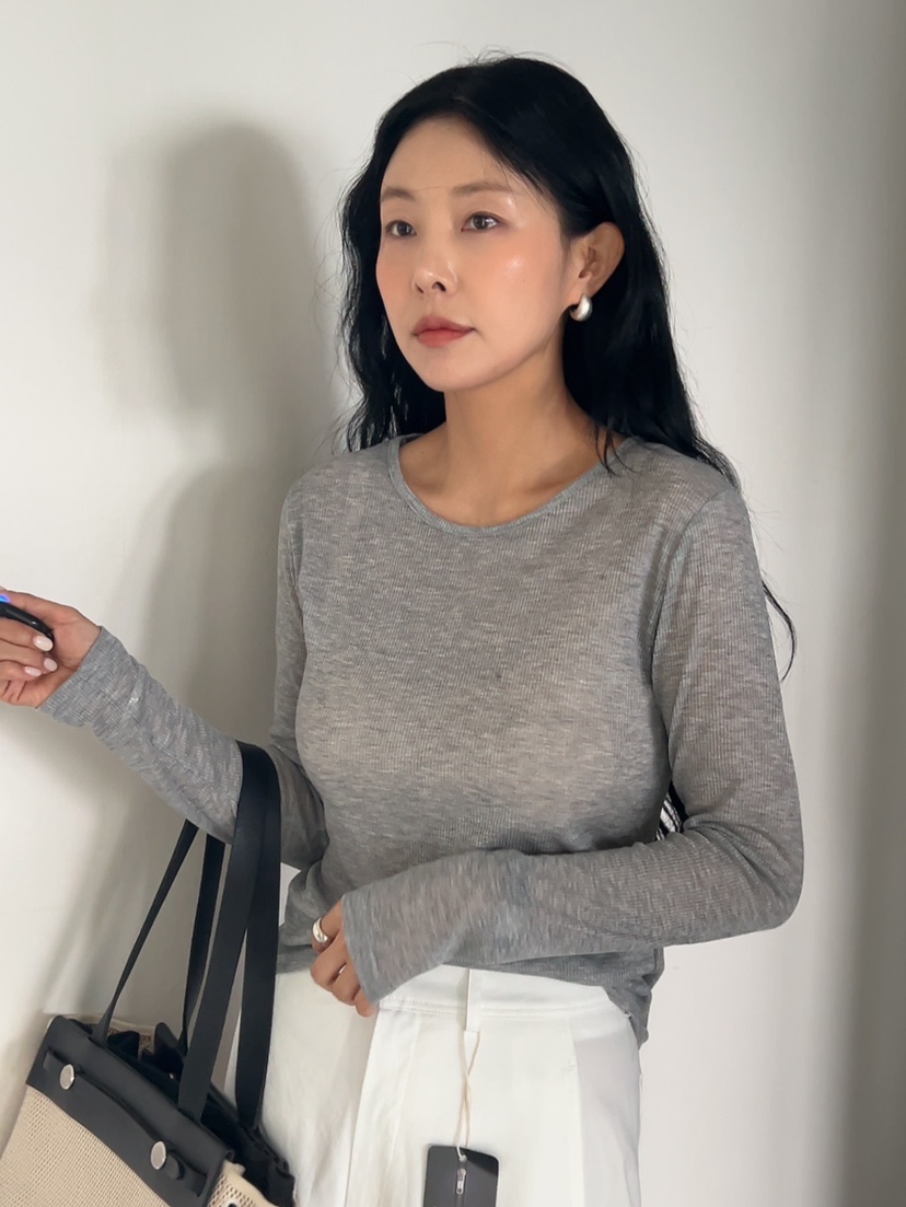 MILUI直郵韓國代購㊣女裝新款推薦時尚熱賣25春夏休閑長袖T恤MILUI長袖T恤