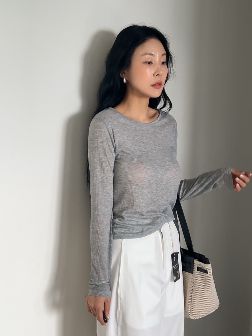 MILUI直郵韓國代購㊣女裝新款推薦時尚熱賣25春夏休閑長袖T恤MILUI長袖T恤