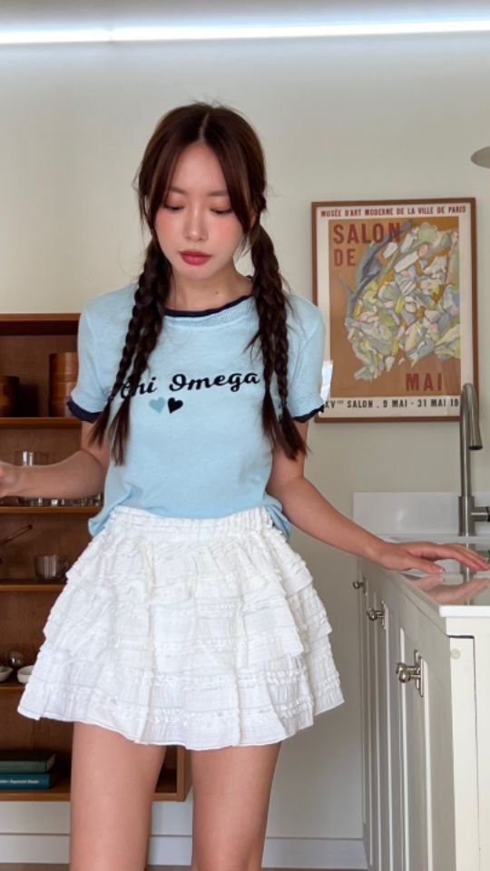 HEY/TO SEWING韓國㊣直郵東大門代購女裝新品25春夏時尚T恤BY HEY/TO SEWINGT恤
