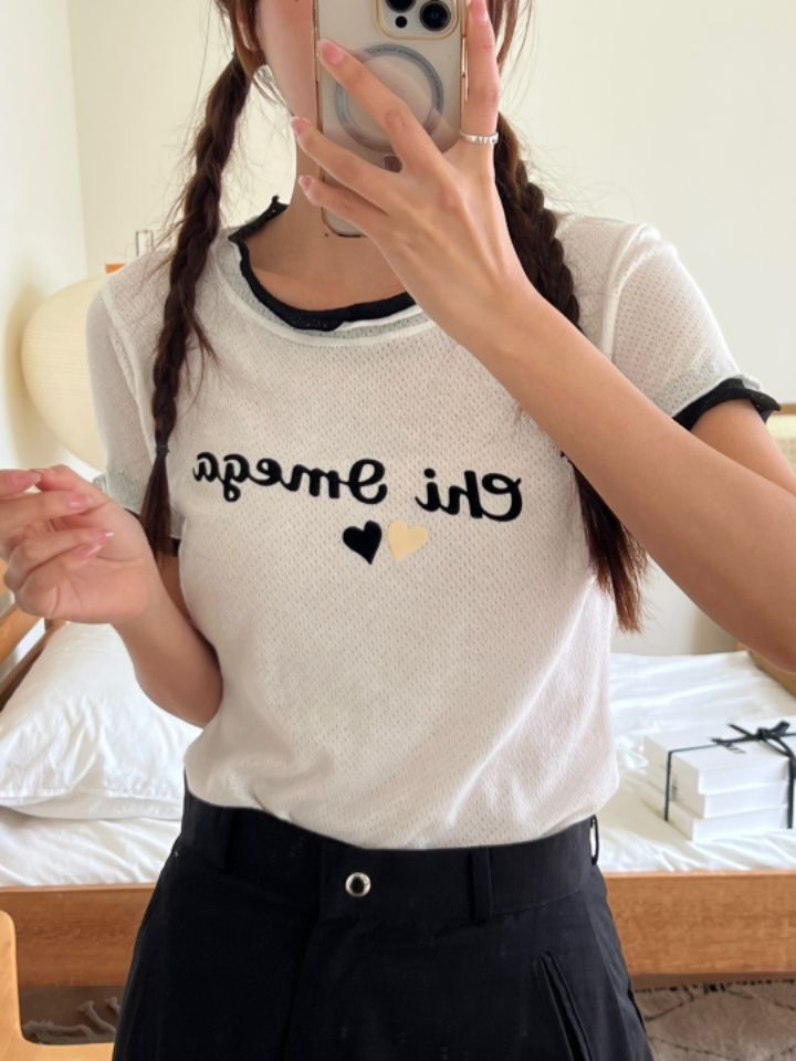 HEY/TO SEWING韓國㊣直郵東大門代購女裝新品25春夏時尚T恤BY HEY/TO SEWINGT恤