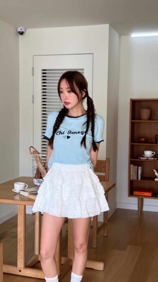 HEY/TO SEWING韓國㊣直郵東大門代購女裝新品25春夏時尚T恤BY HEY/TO SEWINGT恤