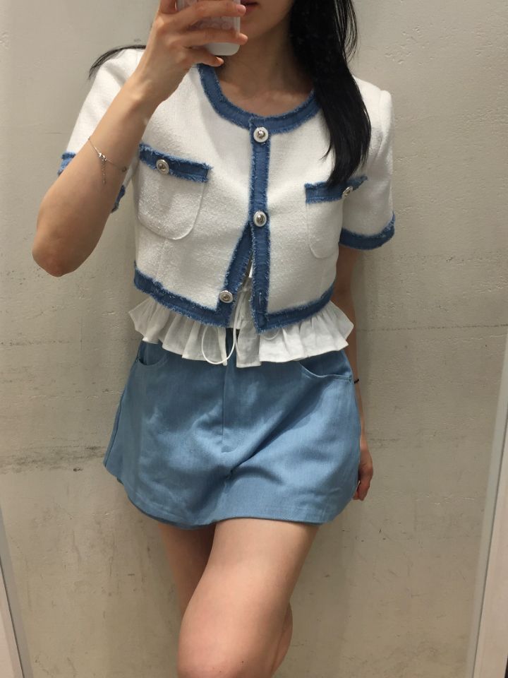 mars直郵韓國代購㊣女裝新品休閑25春夏推薦人氣時尚夾克花呢mars夾克