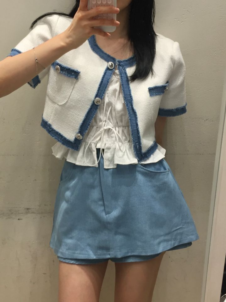 mars直郵韓國代購㊣女裝新品休閑25春夏推薦人氣時尚夾克花呢mars夾克