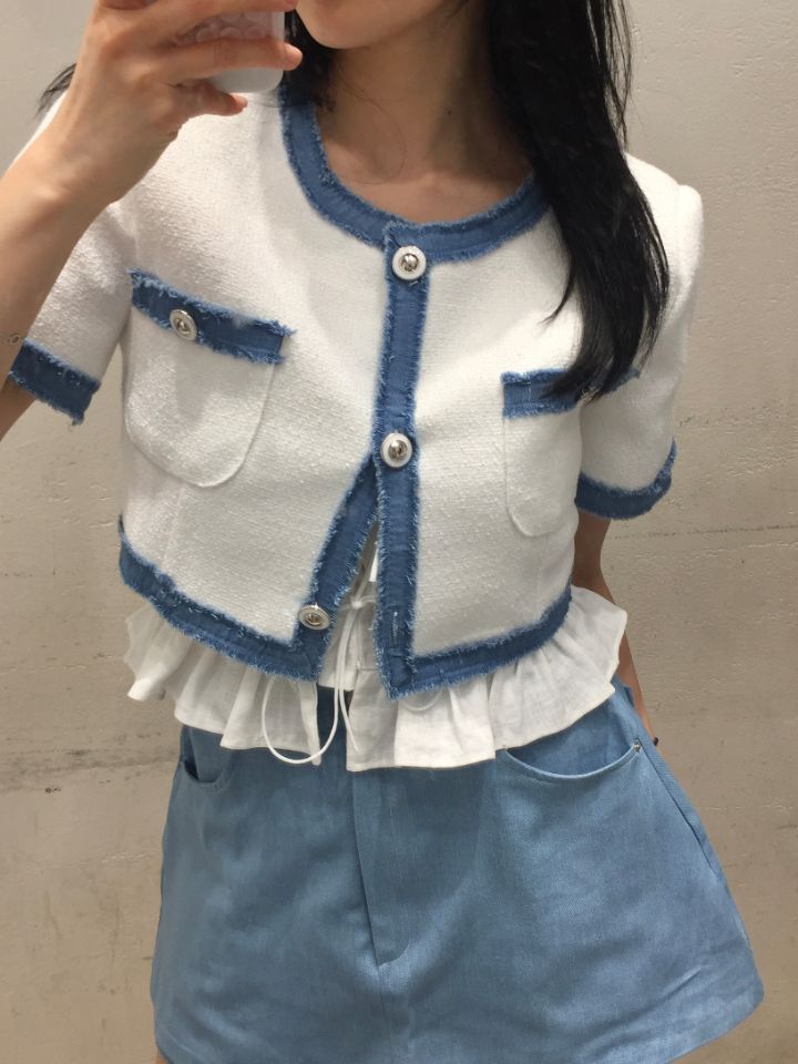 mars直郵韓國代購㊣女裝新品休閑25春夏推薦人氣時尚夾克花呢mars夾克
