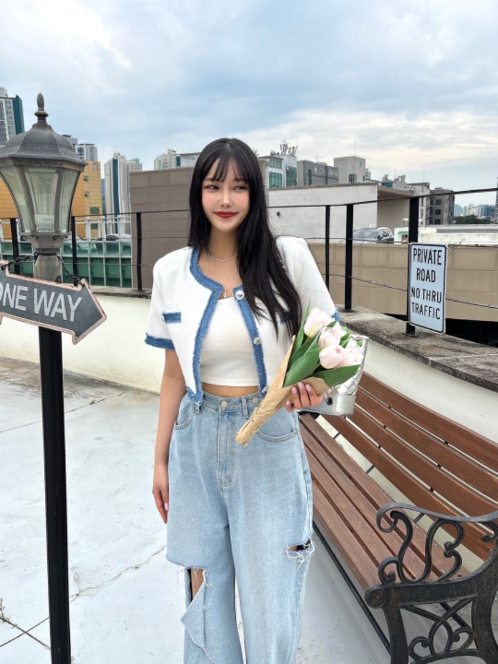 mars直郵韓國代購㊣女裝新品休閑25春夏推薦人氣時尚夾克花呢mars夾克
