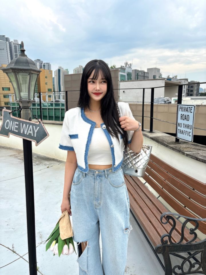 mars直郵韓國代購㊣女裝新品休閑25春夏推薦人氣時尚夾克花呢mars夾克