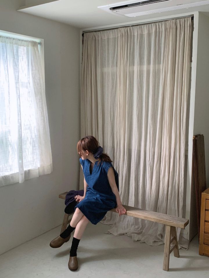 MARE韓國㊣直郵東大門代購女裝新品推薦熱賣時尚休閑連衣裙V領MARE連衣裙
