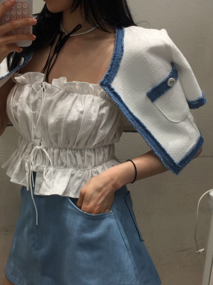 mars韓國直郵㊣女裝新品休閑推薦熱賣人氣25春夏吊帶背心亞麻mars吊帶/背心