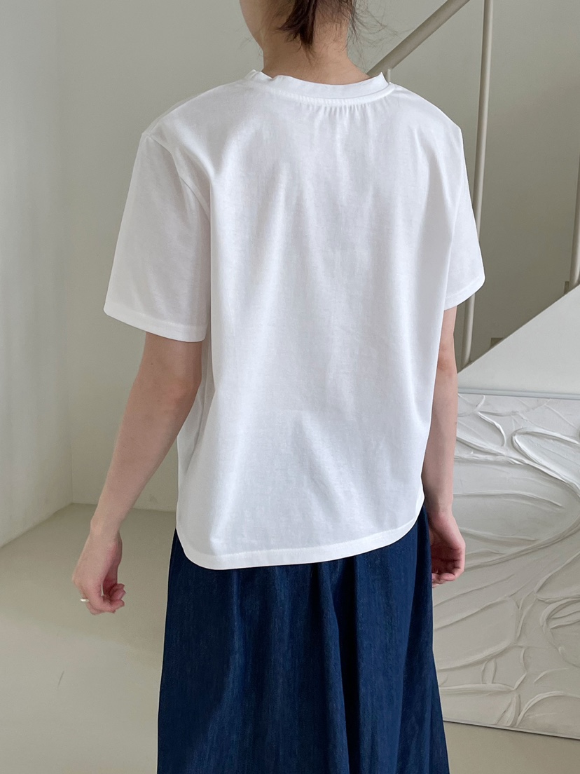 NEOUL韓國㊣直郵東大門代購女裝新款25春夏休閑熱賣人氣T恤NEOUL/ahin雙領標簽T恤