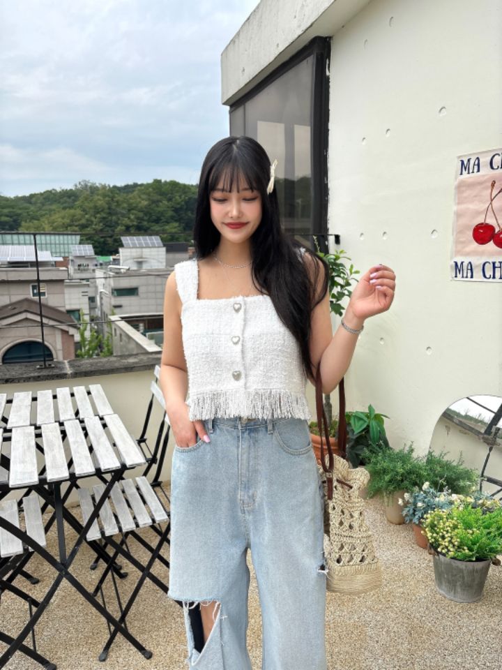mars韓國直郵㊣女裝新品人氣時尚休閑熱賣推薦25春夏馬甲粗花呢mars馬甲