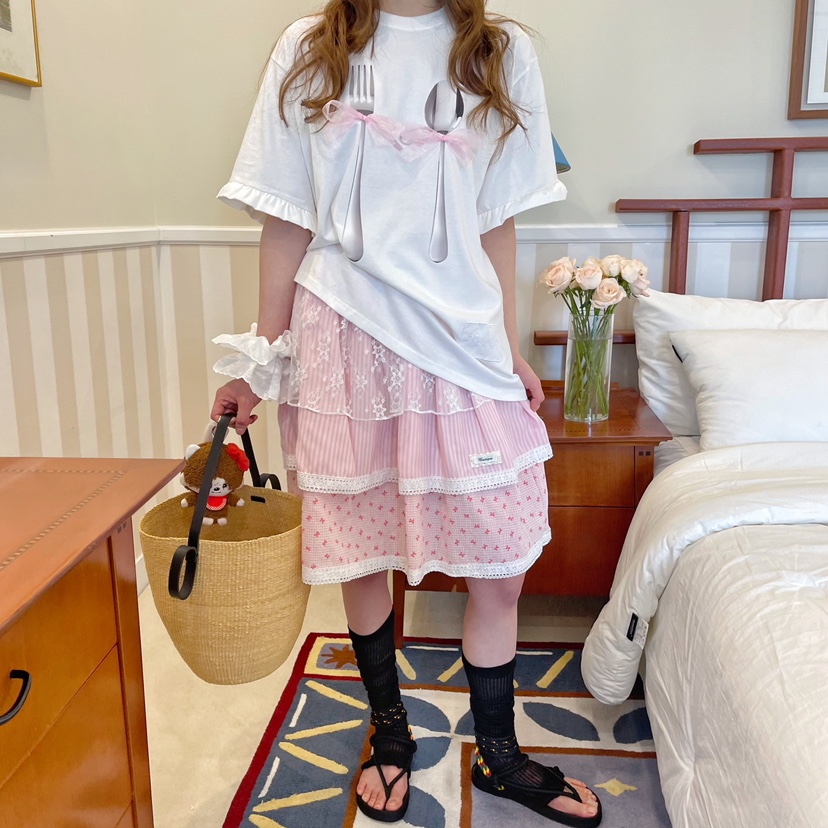 BOUTIQUE-L韓國㊣直郵東大門代購女裝新品休閑半身裙中短裙BOUTIQUE-L半身裙/中短裙