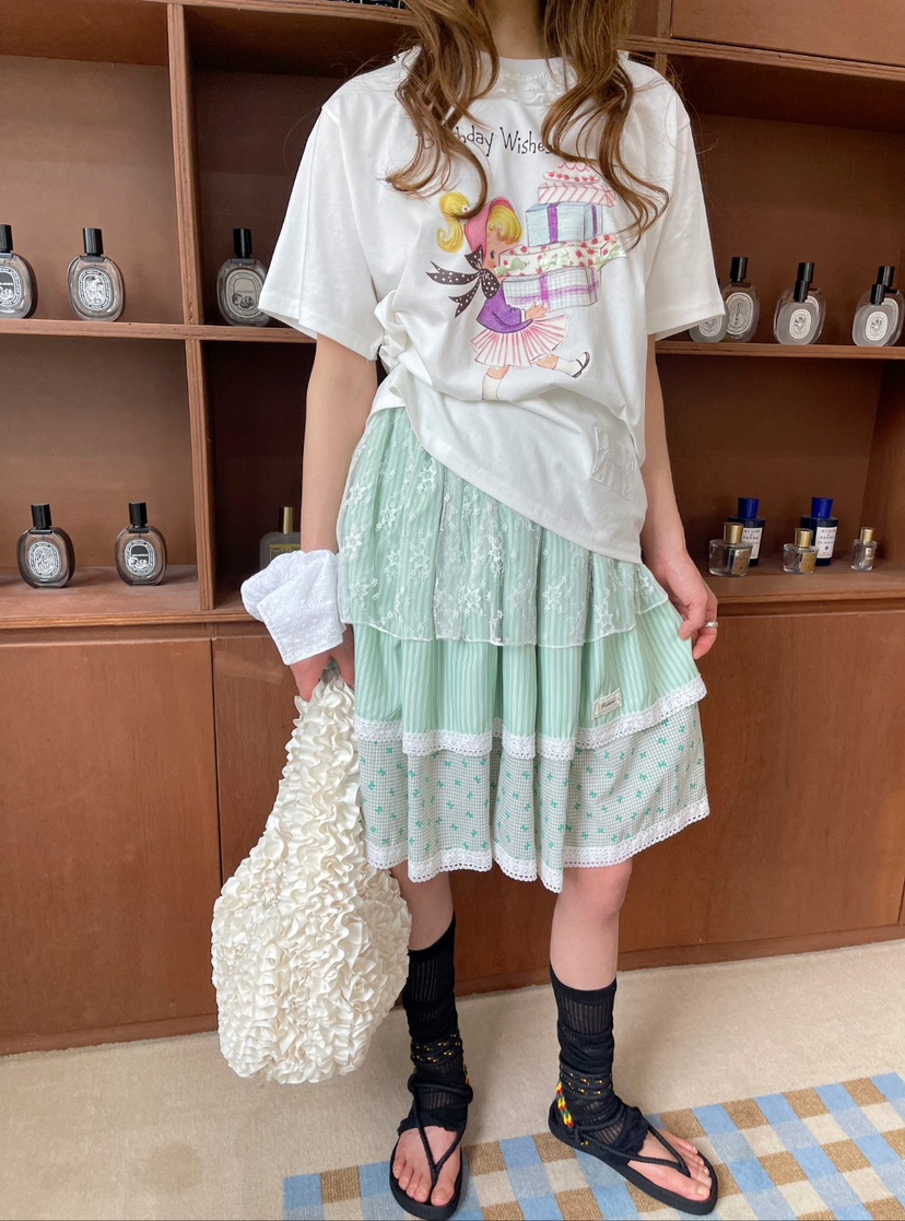 BOUTIQUE-L韓國㊣直郵東大門代購女裝新品休閑半身裙中短裙BOUTIQUE-L半身裙/中短裙