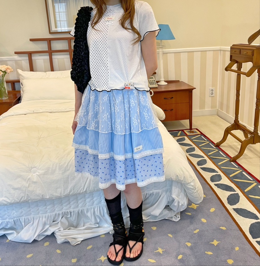 BOUTIQUE-L韓國㊣直郵東大門代購女裝新品休閑半身裙中短裙BOUTIQUE-L半身裙/中短裙
