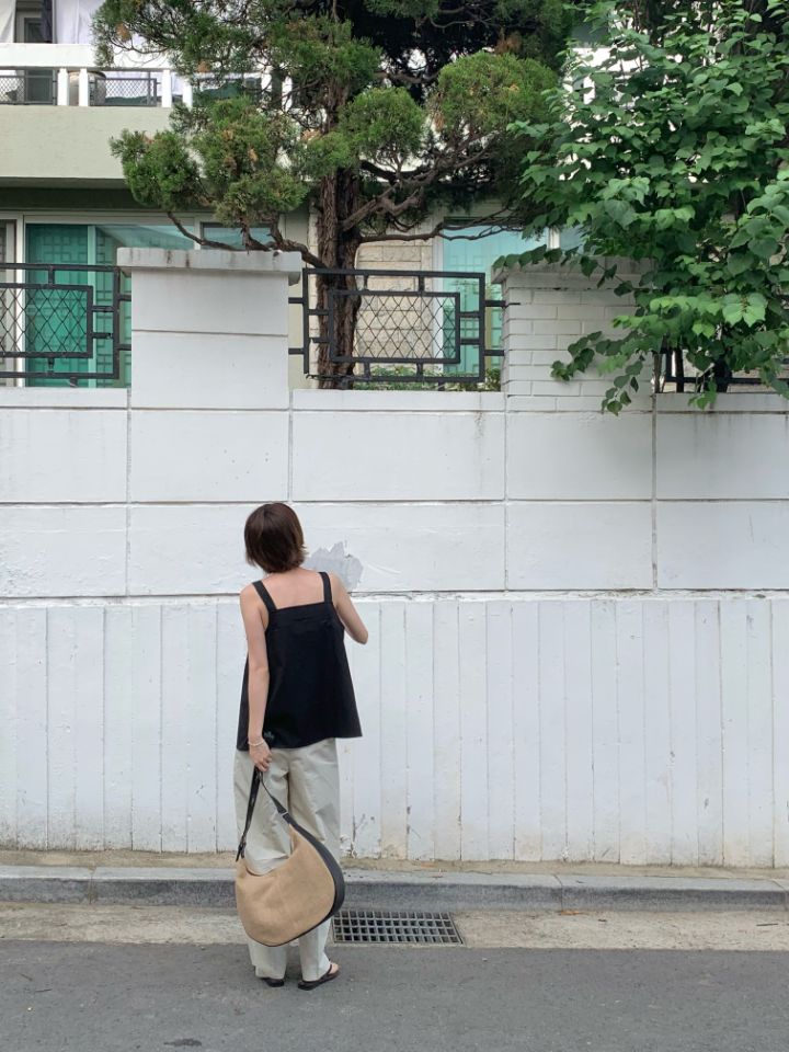 MARE韓國直郵㊣東大門實拍女裝新品推薦25春夏吊帶背心亞麻布MARE吊帶/背心