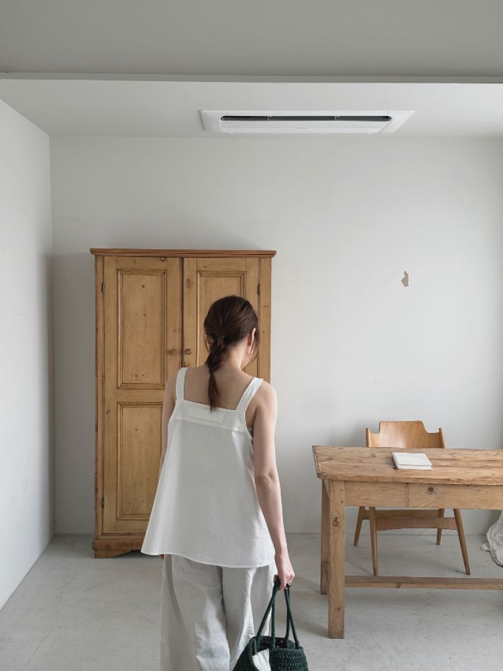 MARE韓國直郵㊣東大門實拍女裝新品推薦25春夏吊帶背心亞麻布MARE吊帶/背心