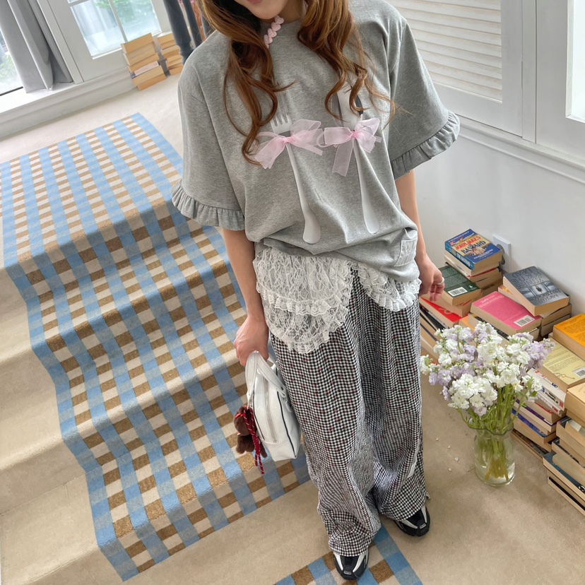 BOUTIQUE-L韓國直郵㊣女裝新品熱賣人氣推薦休閑25春夏T恤BOUTIQUE-LT恤