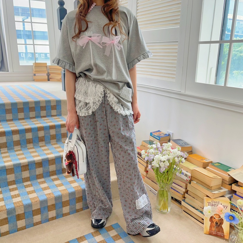 BOUTIQUE-L韓國直郵㊣女裝新品熱賣人氣推薦休閑25春夏T恤BOUTIQUE-LT恤