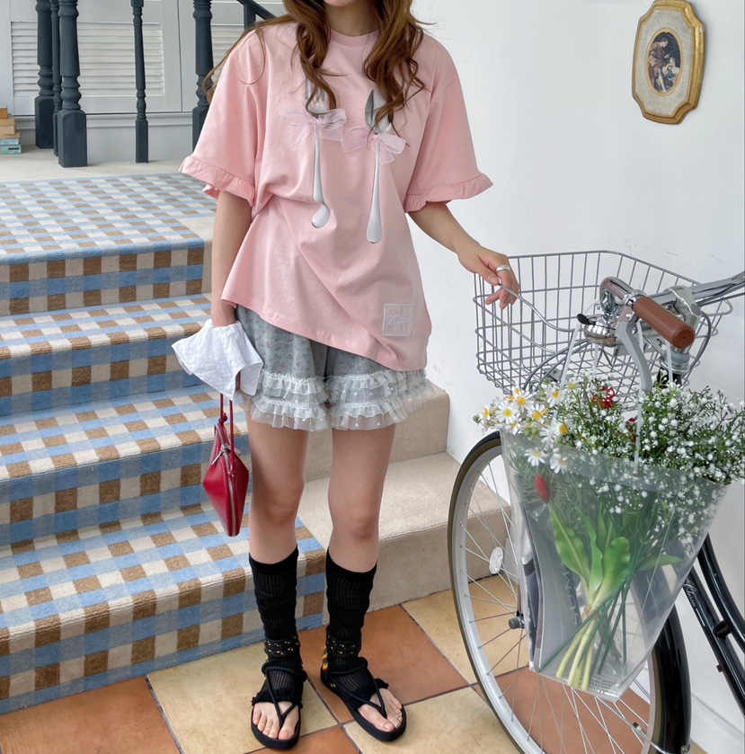 BOUTIQUE-L韓國直郵㊣女裝新品熱賣人氣推薦休閑25春夏T恤BOUTIQUE-LT恤圖色2