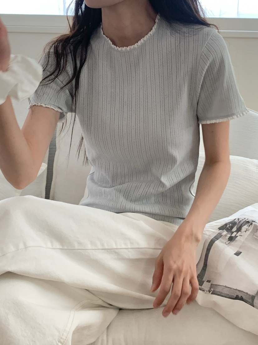 BLEECKER韓國直郵㊣東大門實拍女裝新款熱賣休閑25春夏時尚T恤BLEECKERT恤