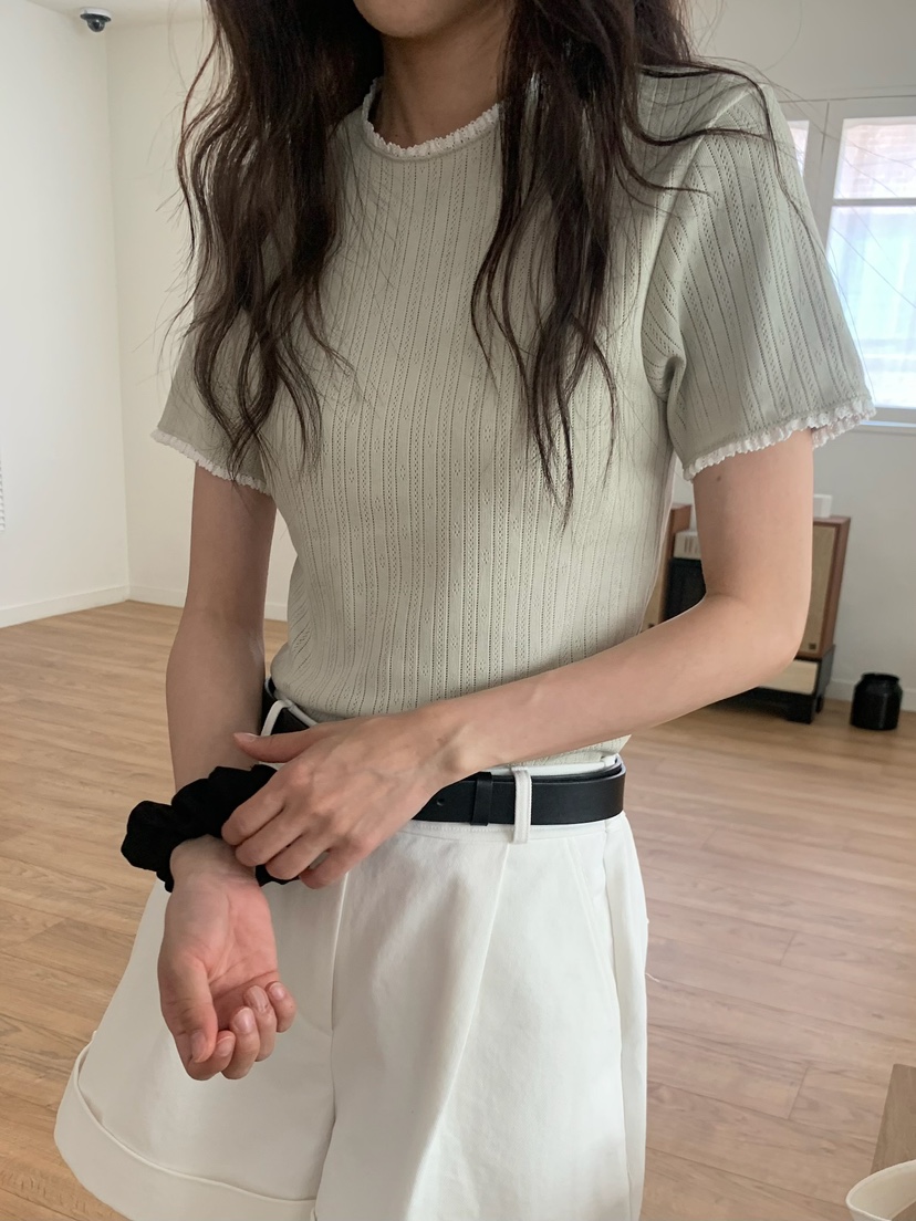 BLEECKER韓國直郵㊣東大門實拍女裝新款熱賣休閑25春夏時尚T恤BLEECKERT恤