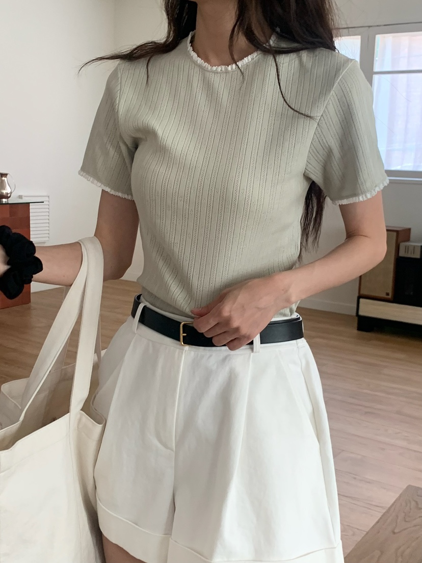 BLEECKER韓國直郵㊣東大門實拍女裝新款熱賣休閑25春夏時尚T恤BLEECKERT恤