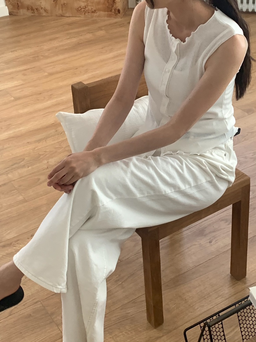 BLEECKER直郵韓國代購㊣女裝新品人氣25春夏休閑吊帶背心紐扣BLEECKER吊帶/背心