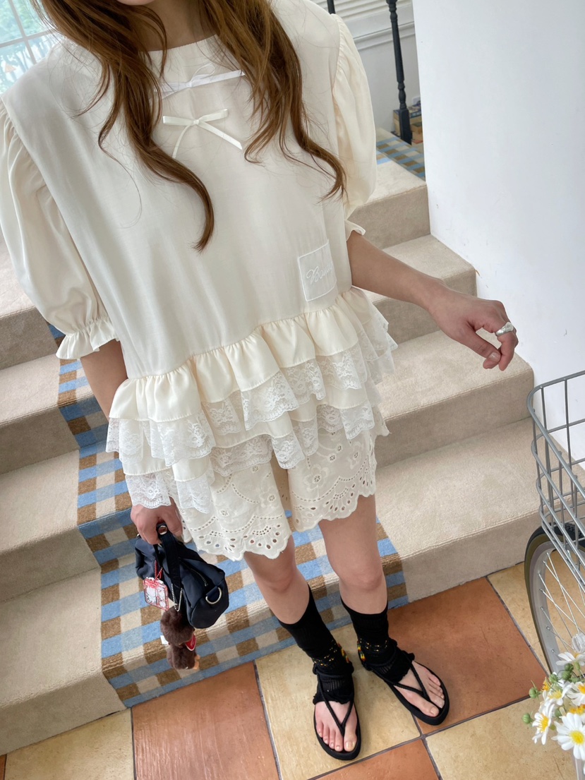 BOUTIQUE-L直郵韓國代購㊣女裝新款時尚人氣推薦襯衫蕾絲衫BOUTIQUE-L襯衫/蕾絲衫