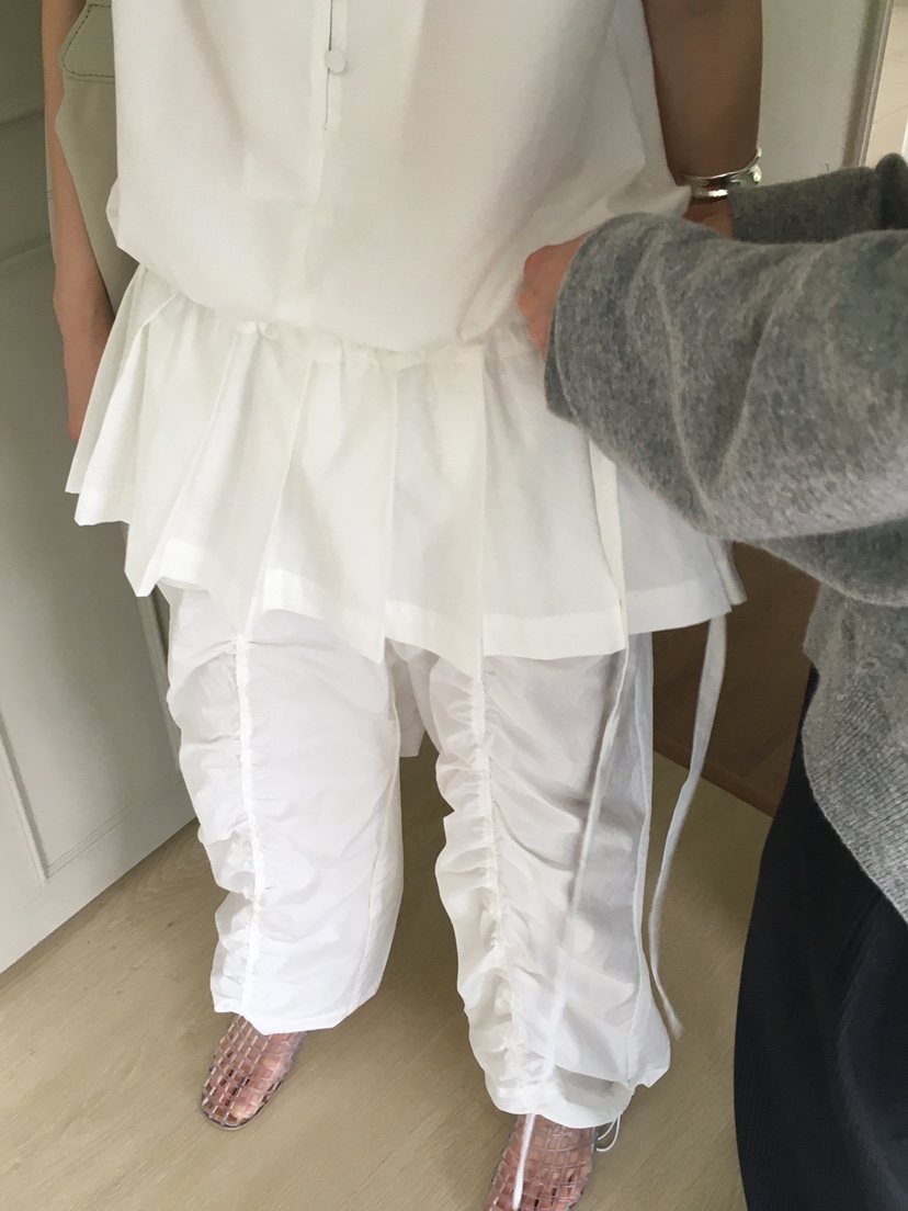 OURS韓國直郵㊣女裝新款熱賣推薦休閑時尚人氣襯衫蕾絲衫褶皺OURS襯衫/蕾絲衫