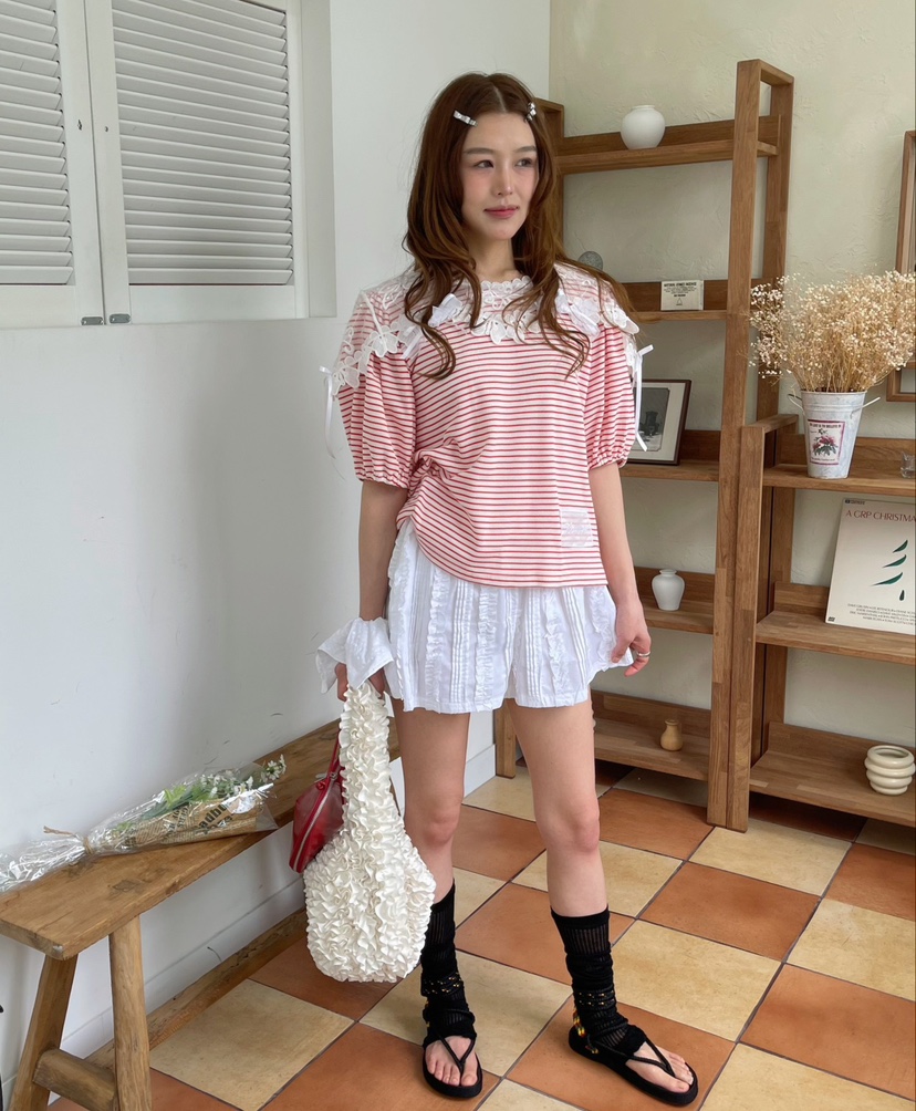BOUTIQUE-L直郵韓國代購㊣女裝新款推薦25春夏休閑時尚T恤BOUTIQUE-LT恤