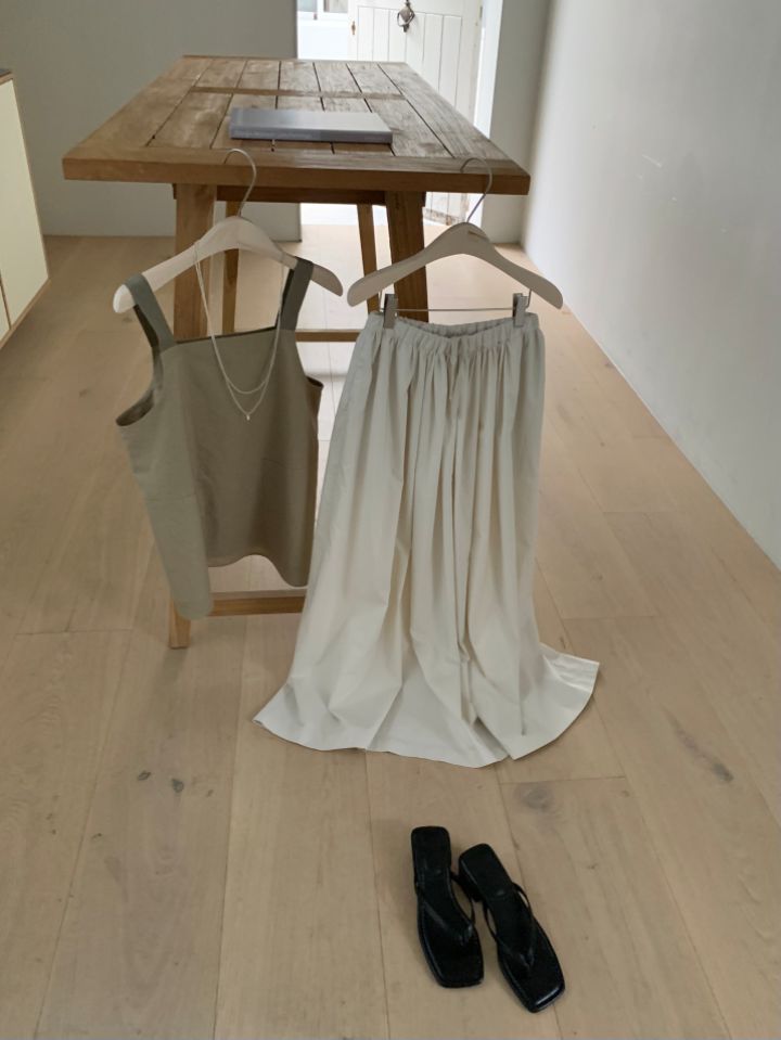 MARE韓國㊣直郵東大門代購女裝新品25春夏推薦休閑長裙褶皺MARE長裙