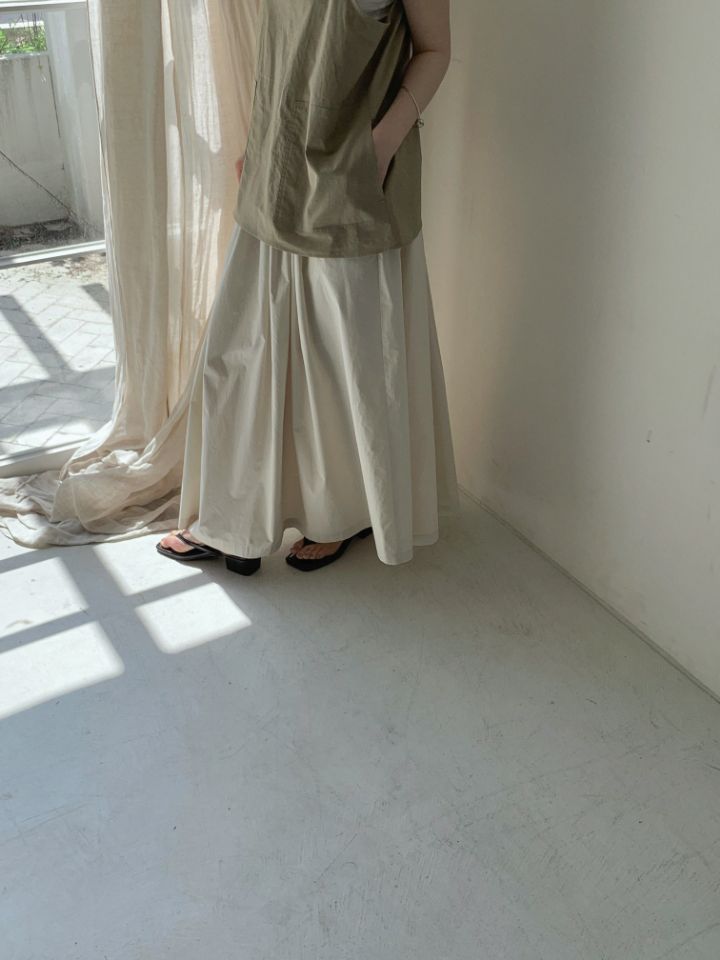 MARE韓國㊣直郵東大門代購女裝新品25春夏推薦休閑長裙褶皺MARE長裙