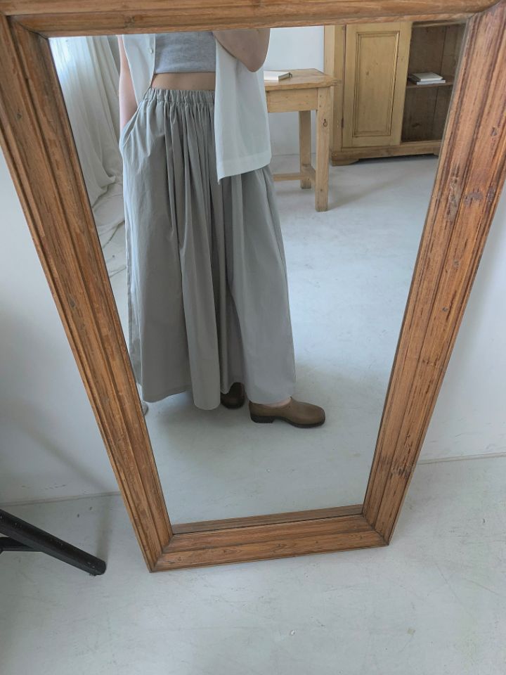 MARE韓國㊣直郵東大門代購女裝新品25春夏推薦休閑長裙褶皺MARE長裙圖色3
