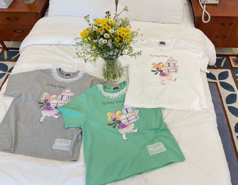 BOUTIQUE-L直郵韓國代購㊣女裝新品熱賣休閑人氣25春夏T恤BOUTIQUE-LT恤
