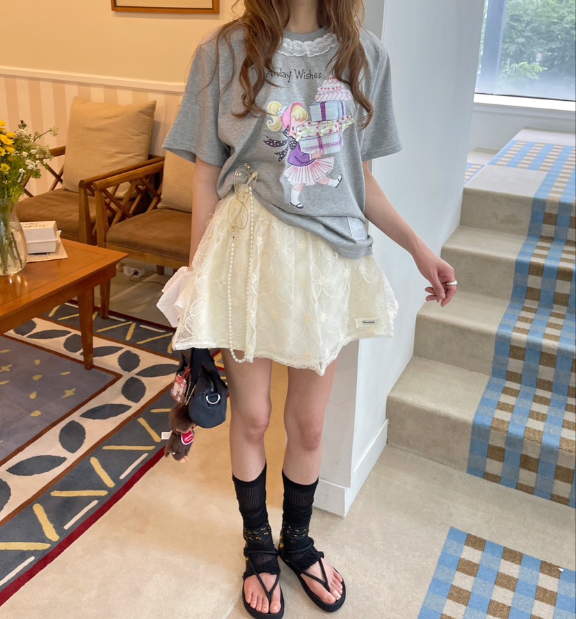 BOUTIQUE-L直郵韓國代購㊣女裝新品熱賣休閑人氣25春夏T恤BOUTIQUE-LT恤