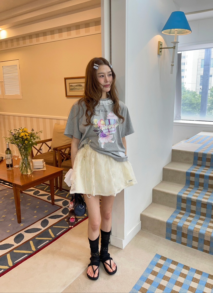 BOUTIQUE-L直郵韓國代購㊣女裝新品熱賣休閑人氣25春夏T恤BOUTIQUE-LT恤