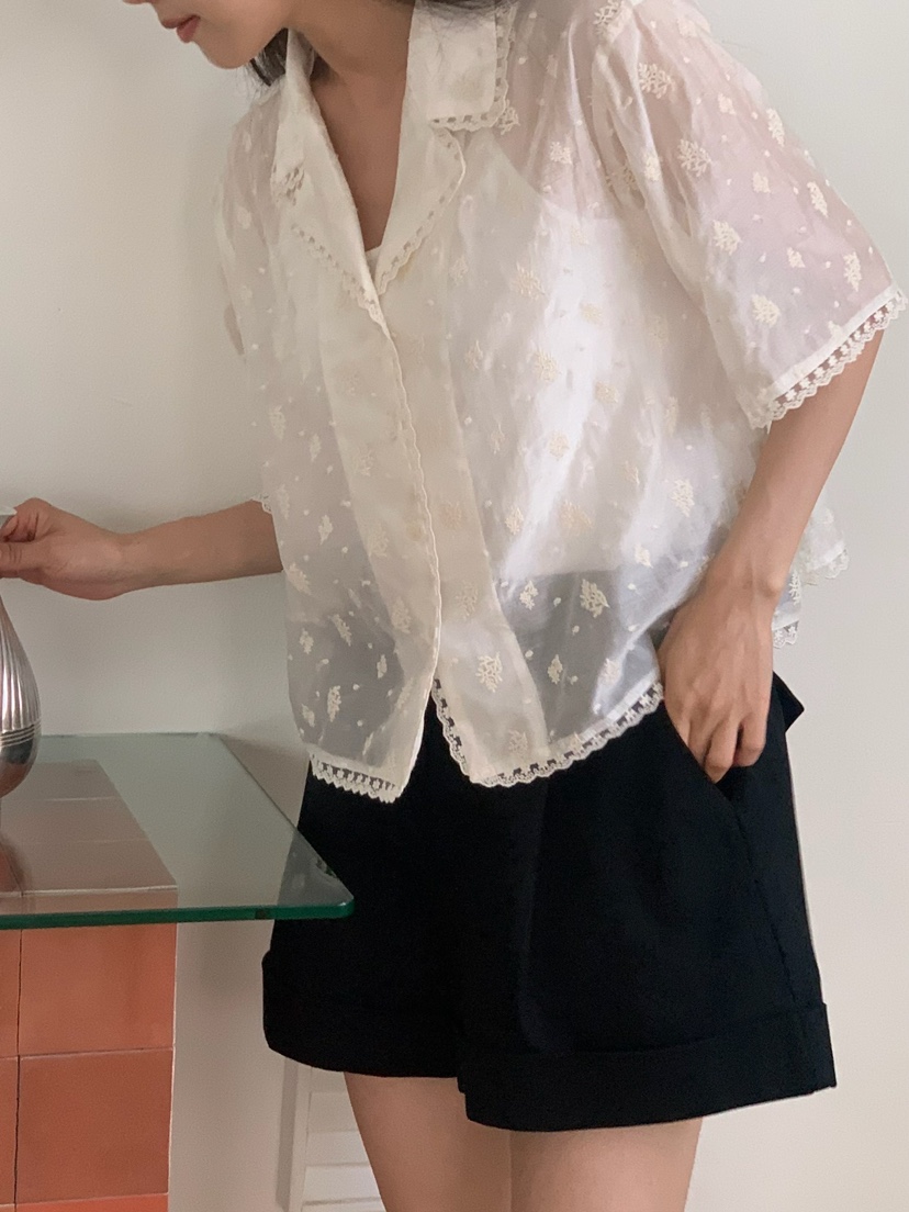 BLEECKER韓國㊣直郵東大門代購女裝新款推薦人氣襯衫蕾絲衫BLEECKER襯衫/蕾絲衫